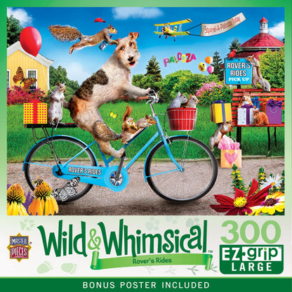 MasterPieces 300 Piece EZ Grip Jigsaw Puzzle for Adults, Family, Or Youth - Rovers Rides - 18" x 24"