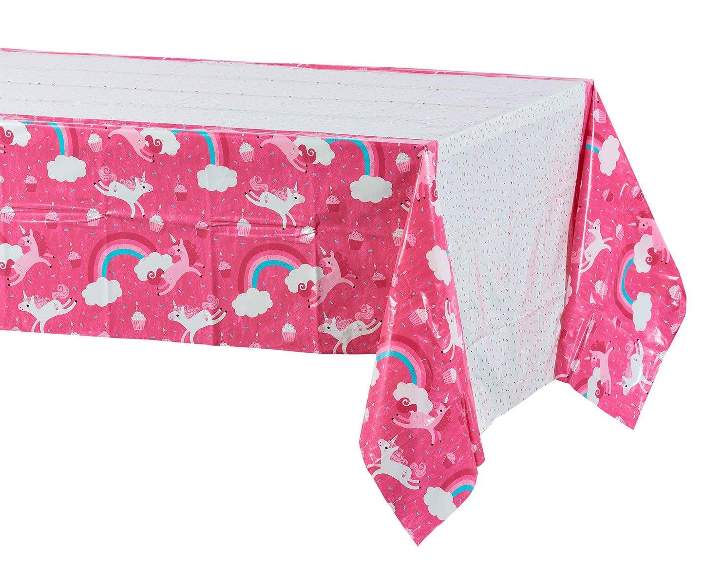 American Greetings Unicorn Party Supplies, Plastic Table Covers (3-Count, 54" x 96")