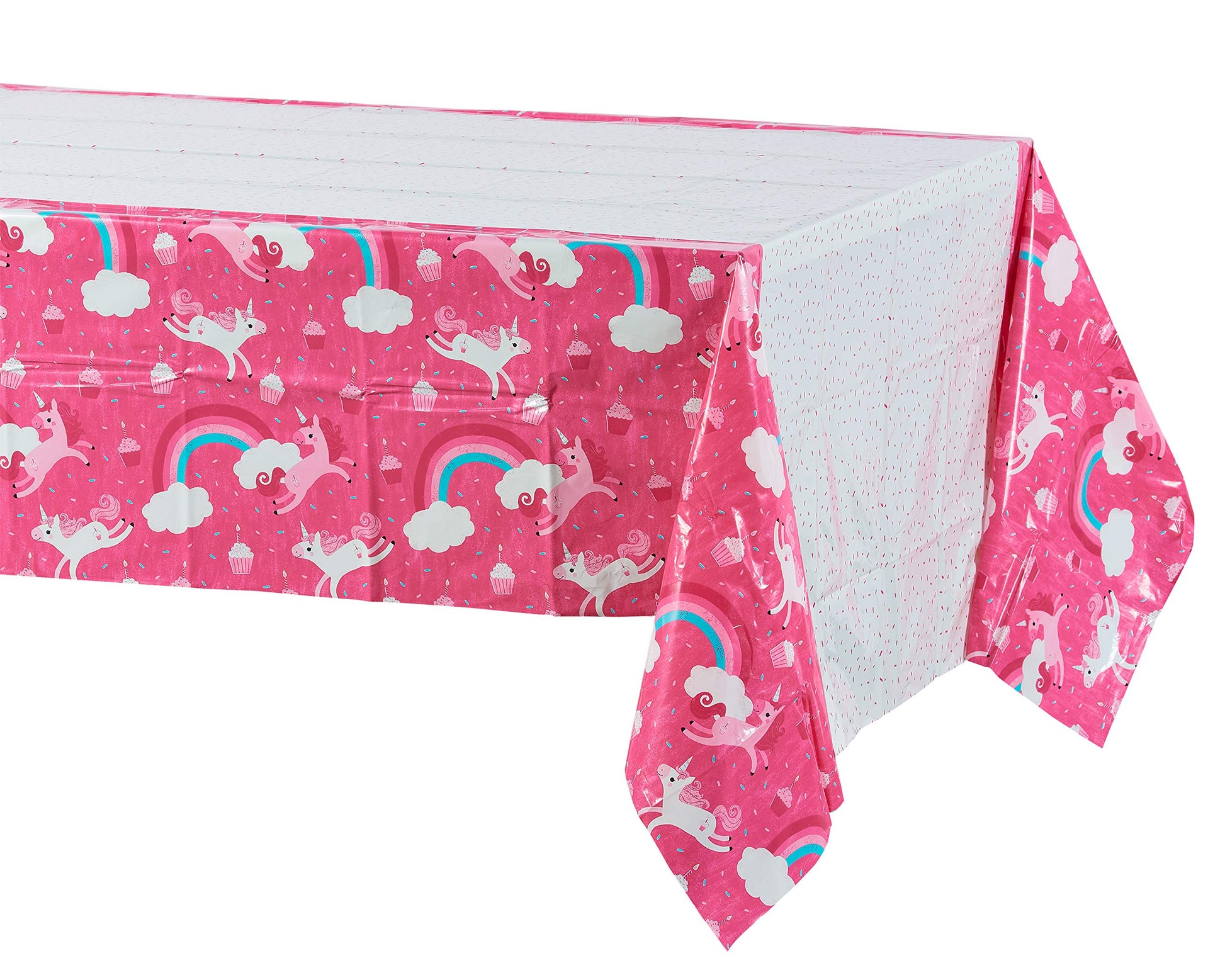 American Greetings Unicorn Party Supplies, Plastic Table Covers (3-Count, 54" x 96")