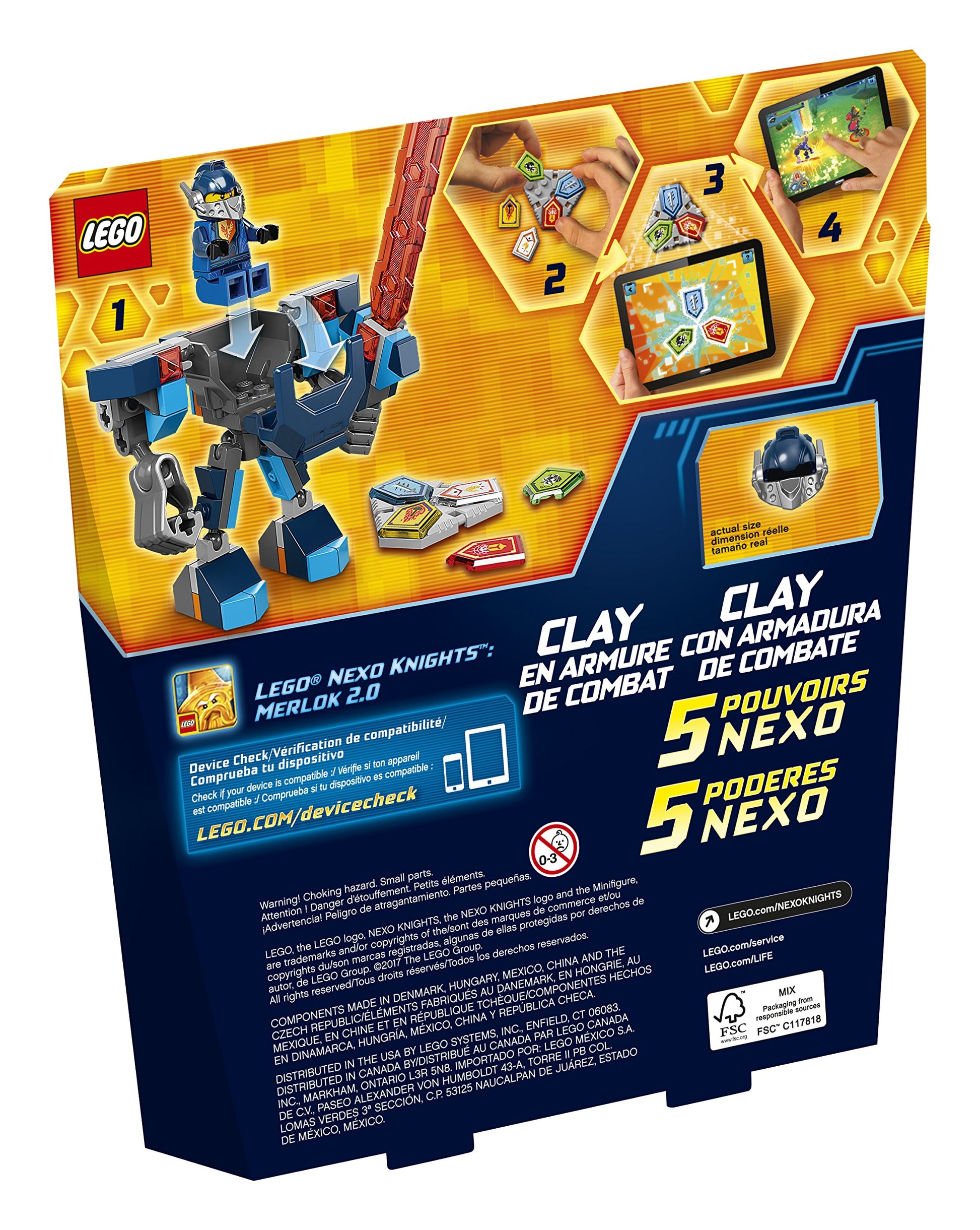 LEGO Nexo Knights Battle Suit Clay 70362 Building Kit (79 Piece)