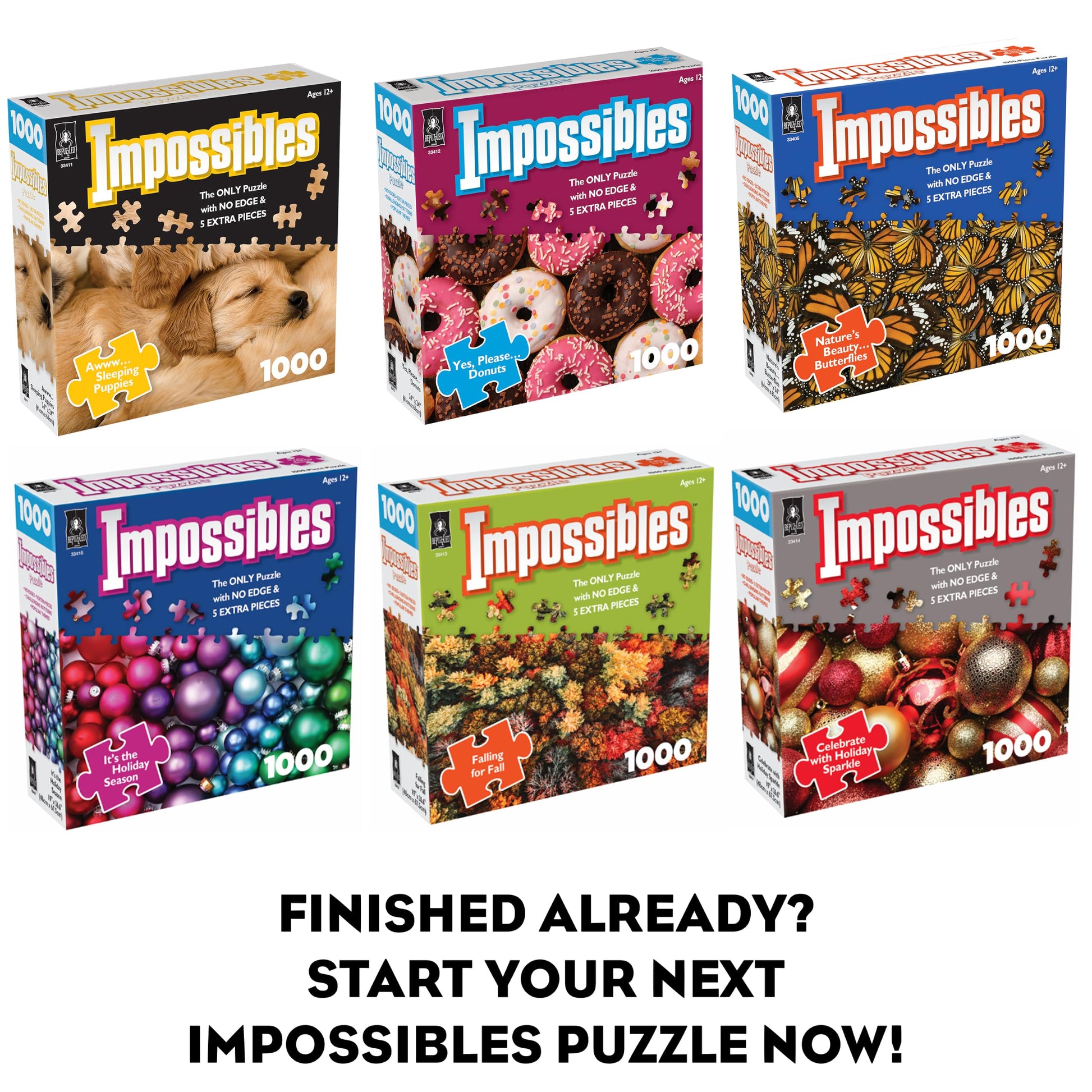 BePuzzled | Impossibles Puzzles: Awww…Sleeping Puppies Challenging Puzzles with a Twist for Advanced Puzzlers Ages 15 and Upy, 1000 Pieces