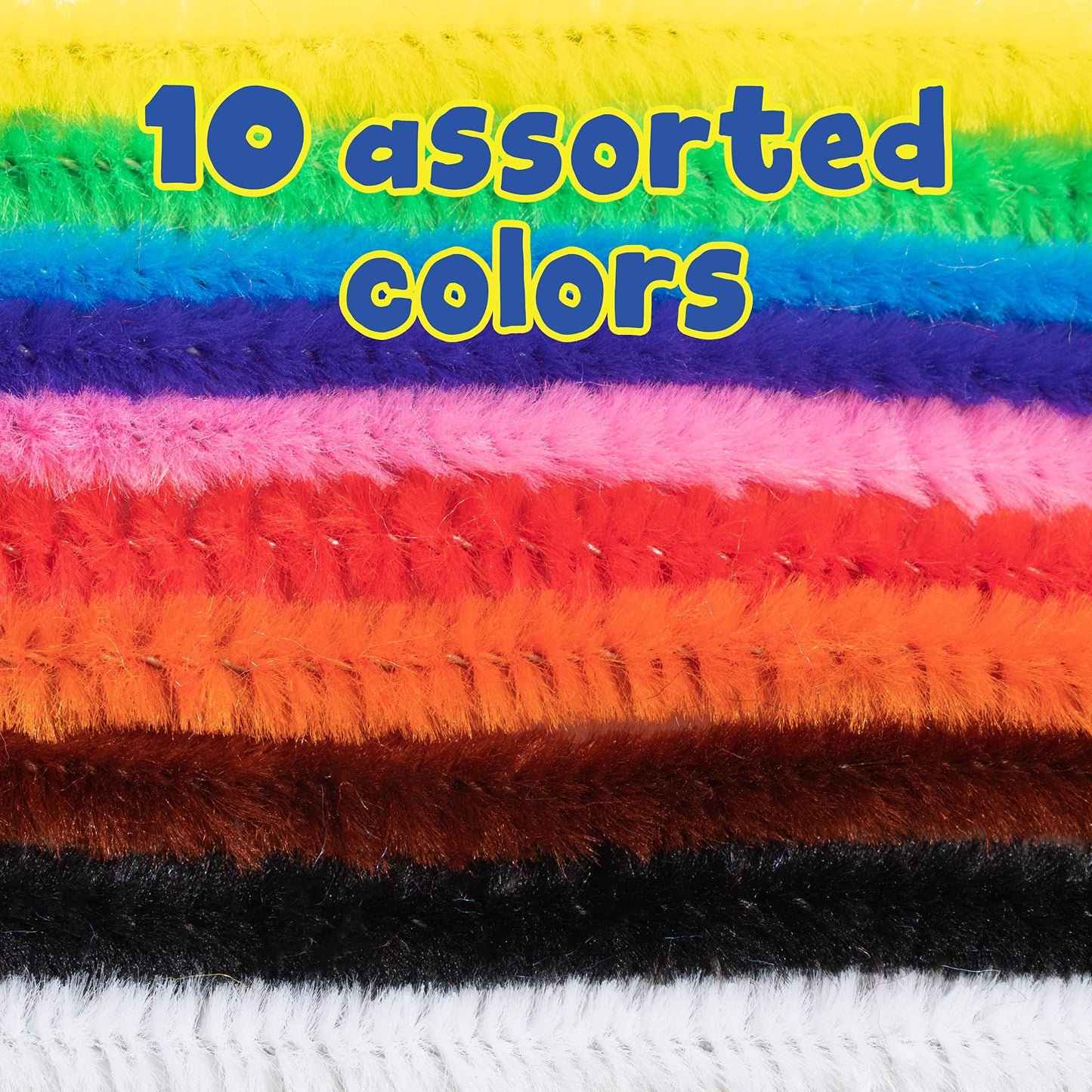READY 2 LEARN Chenille Stems - Set of 324-10 Colors - Soft Pipe Cleaners - Art Supplies for DIY Crafts - 12 in. long