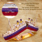 Vziimo Titanic 3D Puzzles for Adults, LED Titanic Metal Ship Model Building Kits for Home Desk Decor, 368 Pcs Wooden DIY Arts and Crafts Collection