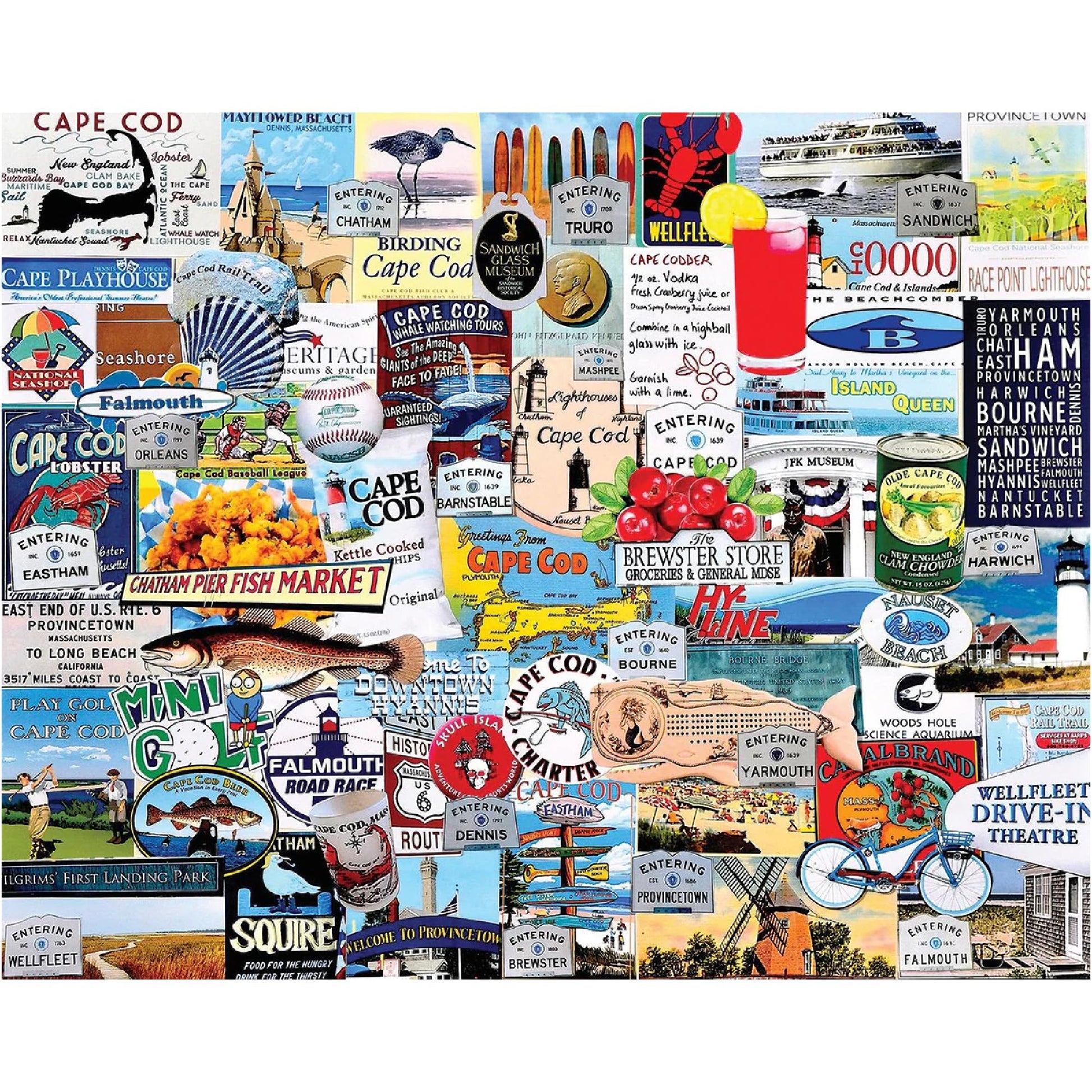White Mountain Puzzles I Love Cape Cod - 1000 Piece Jigsaw Puzzle