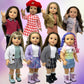 18 Inch Dolls with Soft Hair - Soft Body 18 inch Doll, Poseable Vinyl Arms & Legs, Dress Outfit - Cute 18" Doll Set for Girls