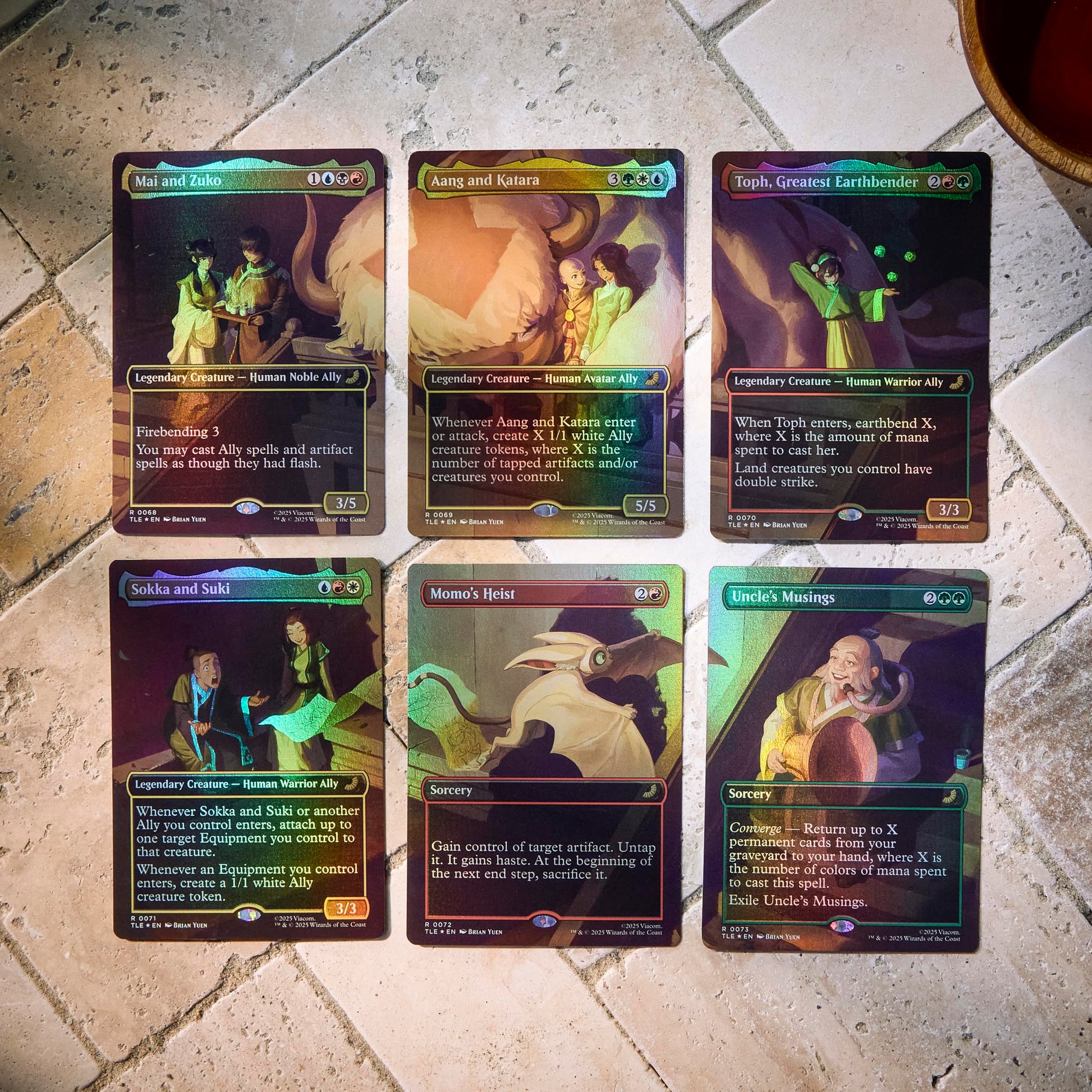 Magic: The Gathering | Avatar: The Last Airbender Scene Box 2 - Tea Time at the Jasmine Dragon | 6 Foil Borderless Scene Cards, 6 Art Cards, 3 Play