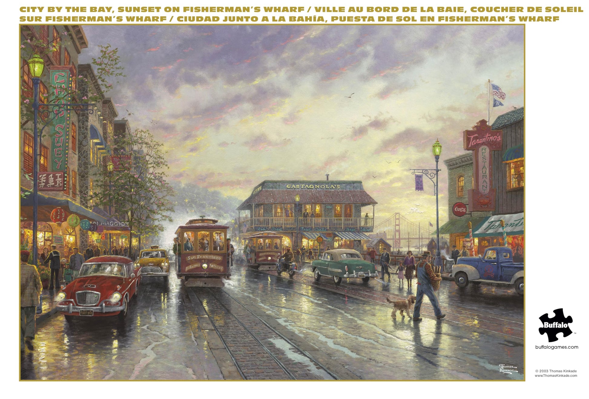 Thomas Kinkade Gold City by the Bay - 500 Piece Puzzle for Adults