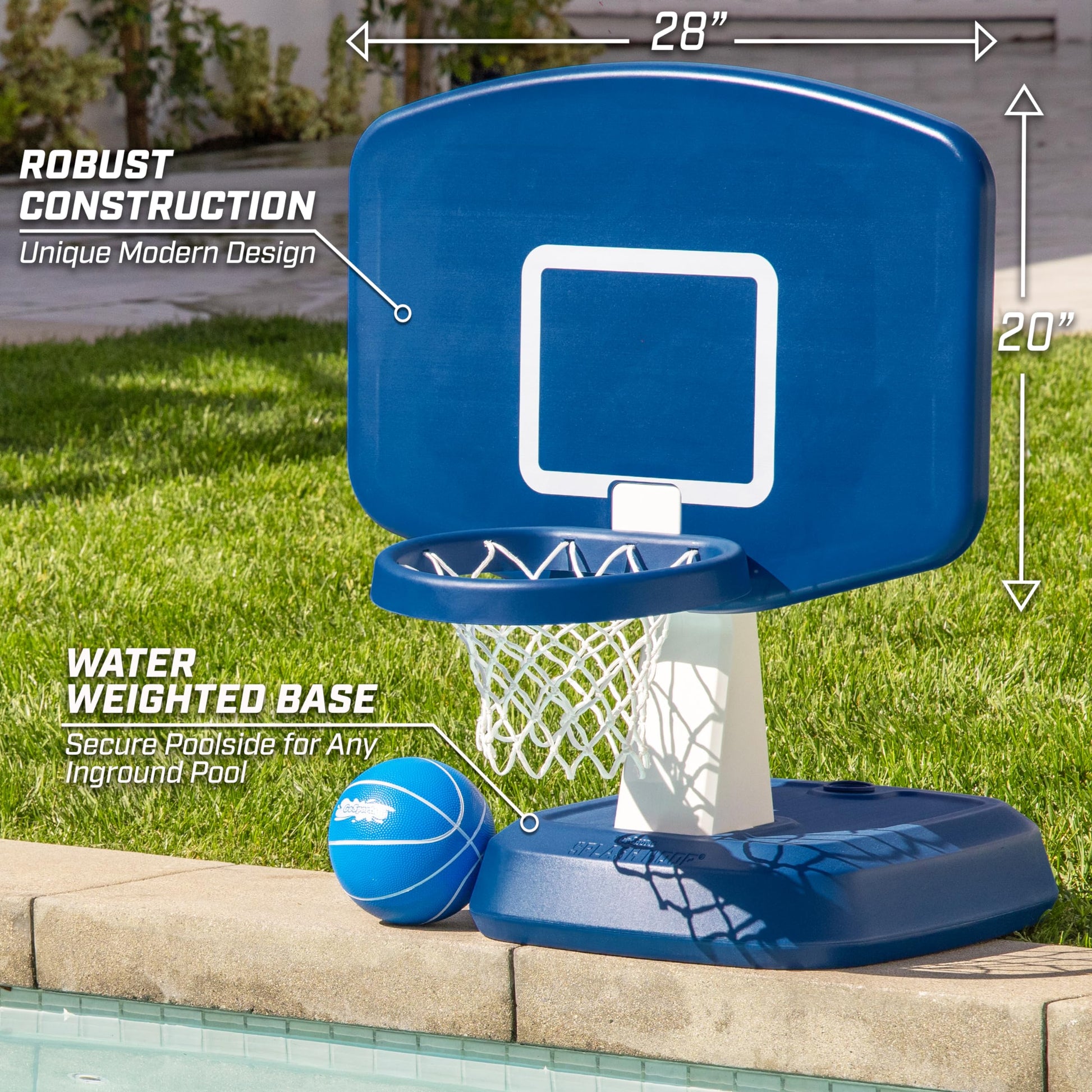 GoSports Splash Hoop Classic Swimming Pool Basketball Game - Blue
