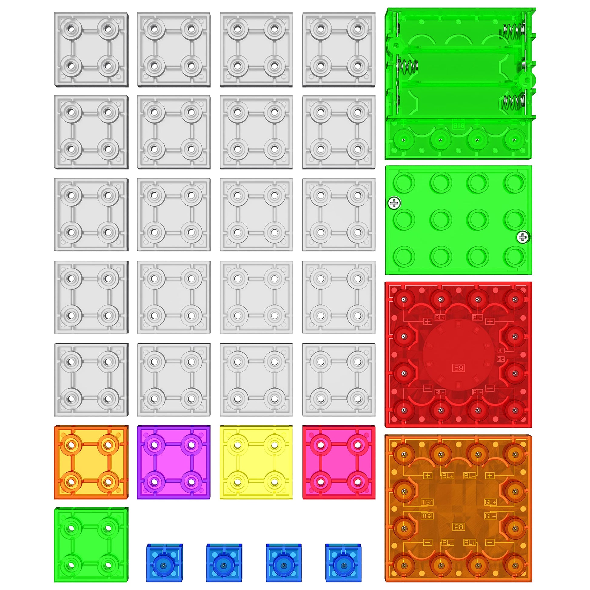 E-BLOX Build Your Own Sound Activated Dancing Lights STEM Kit, Reacts to Voice & Dances to Music, Building Blocks Circuit Toy Set for Kids, Birthday
