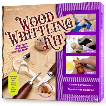 Wood Whittling Kit - Wood Carving Tools - Crafts for Adults - Easter Unique Gifts - Teen Boy Gifts - Birthday Gift Ideas for Women - Hobbies DIY Kits