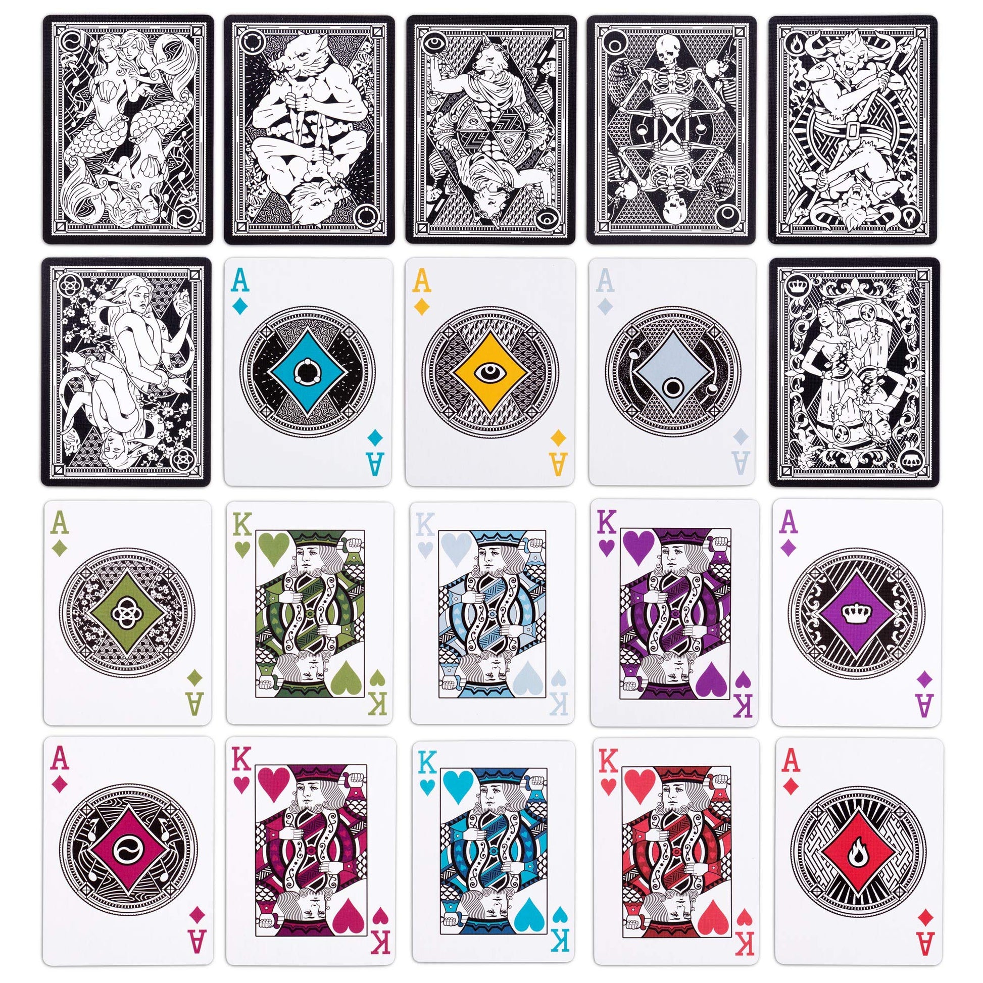 7 Deadly Sins Playing Cards - Seven Premium Themed Decks - Dante's Inferno, The Divine Comedy - Unique, Hand-Illustrated, 300gsm Black Core Stock