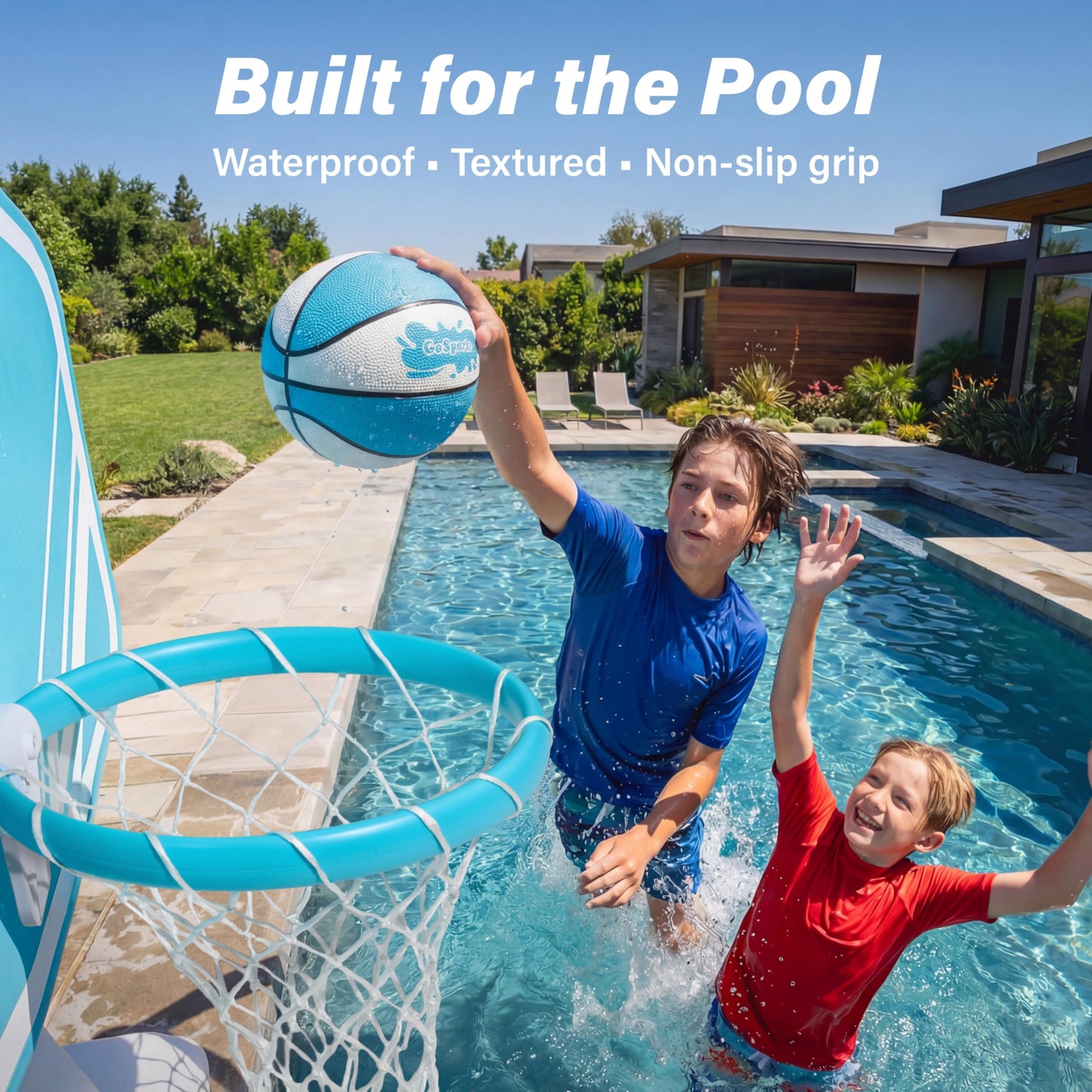 GoSports Water Basketballs 2 Pack - Size 3 (7 Inch), Great for Swimming Pool Basketball Hoops