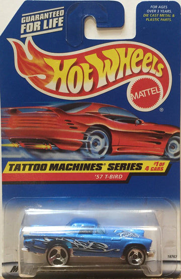 Hot Wheels - " '57 T-Bird" (#685) - "1998" Tattoo Machines Series (#1 of 4 Cars)