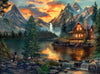 Prime Time Puzzles Adult Jigsaw Puzzle 1000 Piece Mountain Cabin