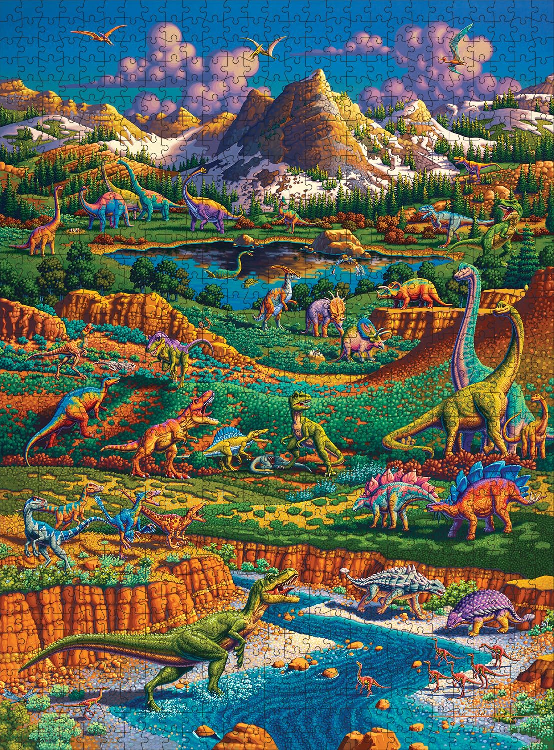 Buffalo Games - Eric Dowdle Dinosaur Valley - 1000 Piece Puzzle for Adults
