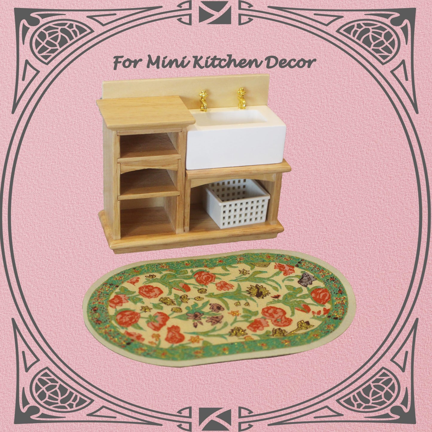 4pcs Dollhouse Rug Sets, 1/12 Miniature, 4 Colors Welcome Floor Carpet