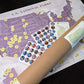 Collection 63 Stickers Set All US National Parks and Large Size Map of U.S. National Parks.17 x 27 inch with Tube Box.