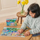 eeBoo Yumi's Village 20 Giant Piece Children's Puzzle, 15" x 11"