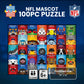 MasterPieces 100 Piece Sports Puzzle for Kids - NHL Mascots 100pc Puzzle - 14"x19"