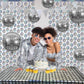 12PCS Disco Party Decorations Supplies Sequin Backdrop Disco Ball Women Men 60s 70s Birthday Party Decorations Tablecloth 2PCS Silver Foil Fringe
