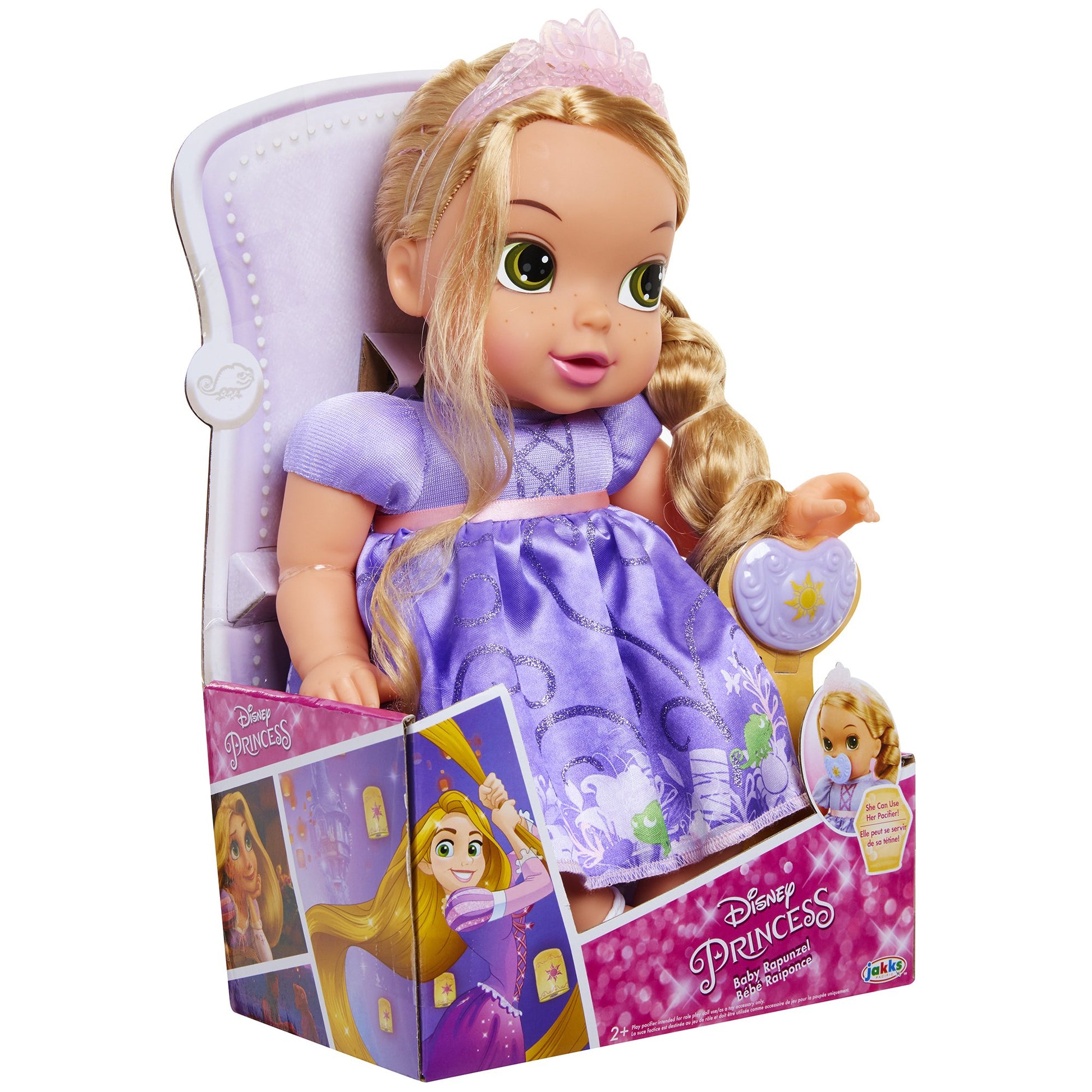 Disney Princess Deluxe Baby Rapunzel Doll with Pacifier Baby Doll Toy