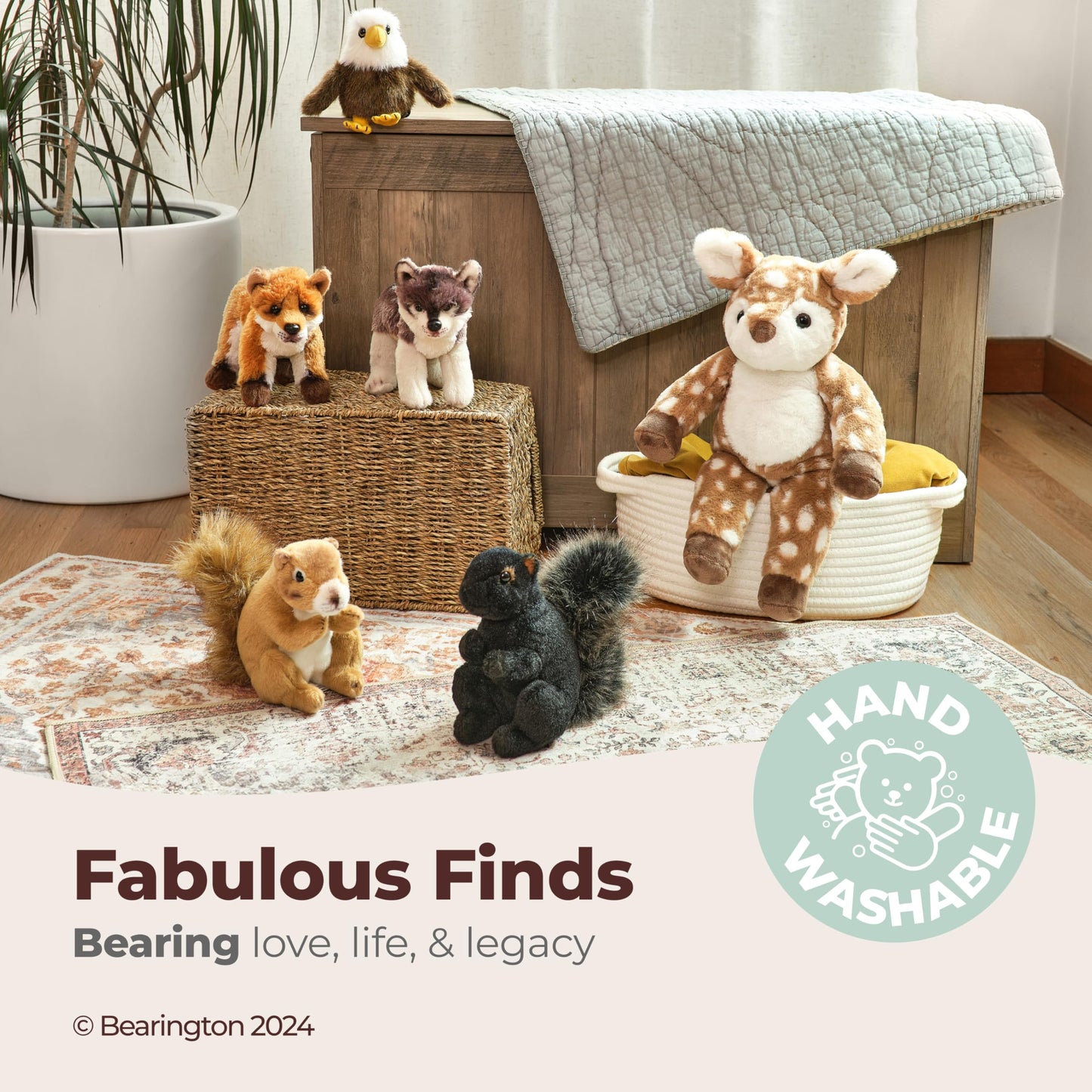 Bearington Lil' Nanook Wolf Stuffed Animal - 7" Soft, Cuddly, and Realistic Wolf Plush Toy with Floppy Body - Adorable Lifelike Wolves Stuffie Gift