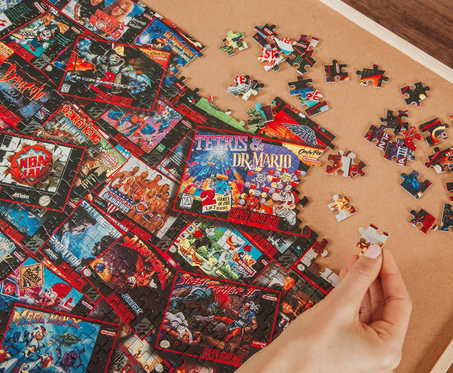 Super Never Ending Showdowns Retro Video Games 1000-Piece Jigsaw Puzzle for Adults, Kids | Interactive Brain Teaser, Educational Toys & Games, Home