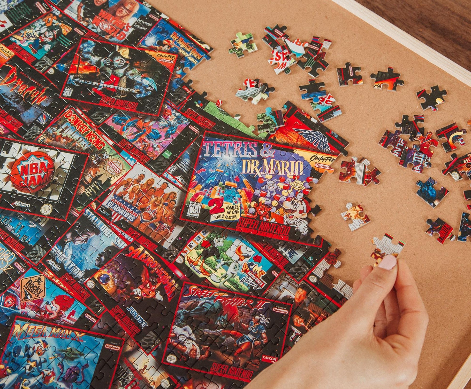 Super Never Ending Showdowns Retro Video Games 1000-Piece Jigsaw Puzzle for Adults, Kids | Interactive Brain Teaser, Educational Toys & Games, Home