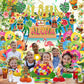 DMIGHT 101PCS Hawaiian Themed Party Decorations Set, Tropical Beach Aloha Summer Party Supplies, Including Backdrop, Table Skirt, Honeycomb