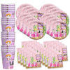 Girls Spa Party Supplies - Sleepover Kit for 16 | Tableware Set Includes Plates, Napkins and Cups