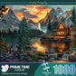 Prime Time Puzzles Adult Jigsaw Puzzle 1000 Piece Mountain Cabin