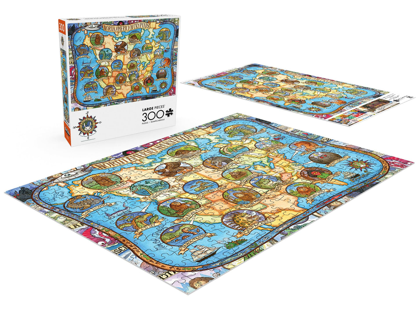 Buffalo Games - Cryptids of North - 300 Large Piece Puzzle for Adults