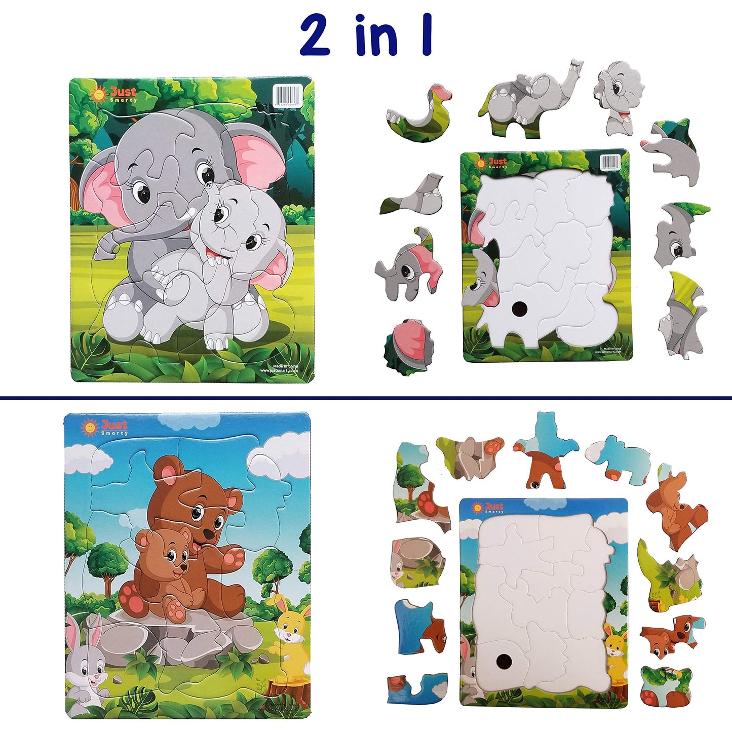 Just Smarty Preschool Jigsaw Puzzles Set of 2