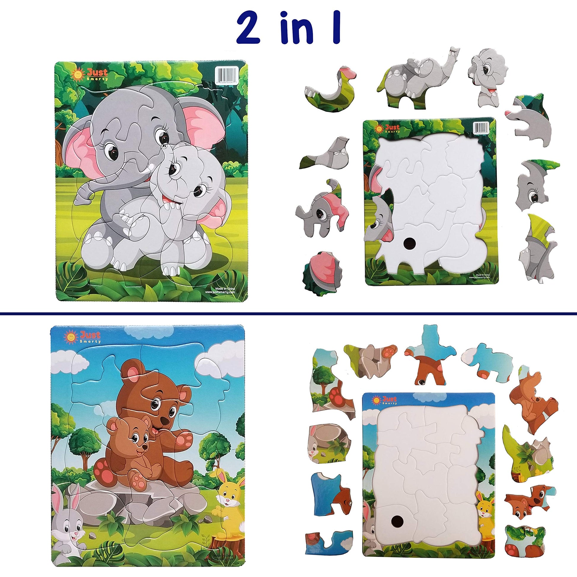 Just Smarty Preschool Jigsaw Puzzles Set of 2