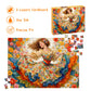 Puzzles for Adults 500 Pieces, Flower Dress Jigsaw Puzzles - Floral Dance, Impossible Flower Puzzle for Seniors Families, 20.47x14.96 Inches, 1:1