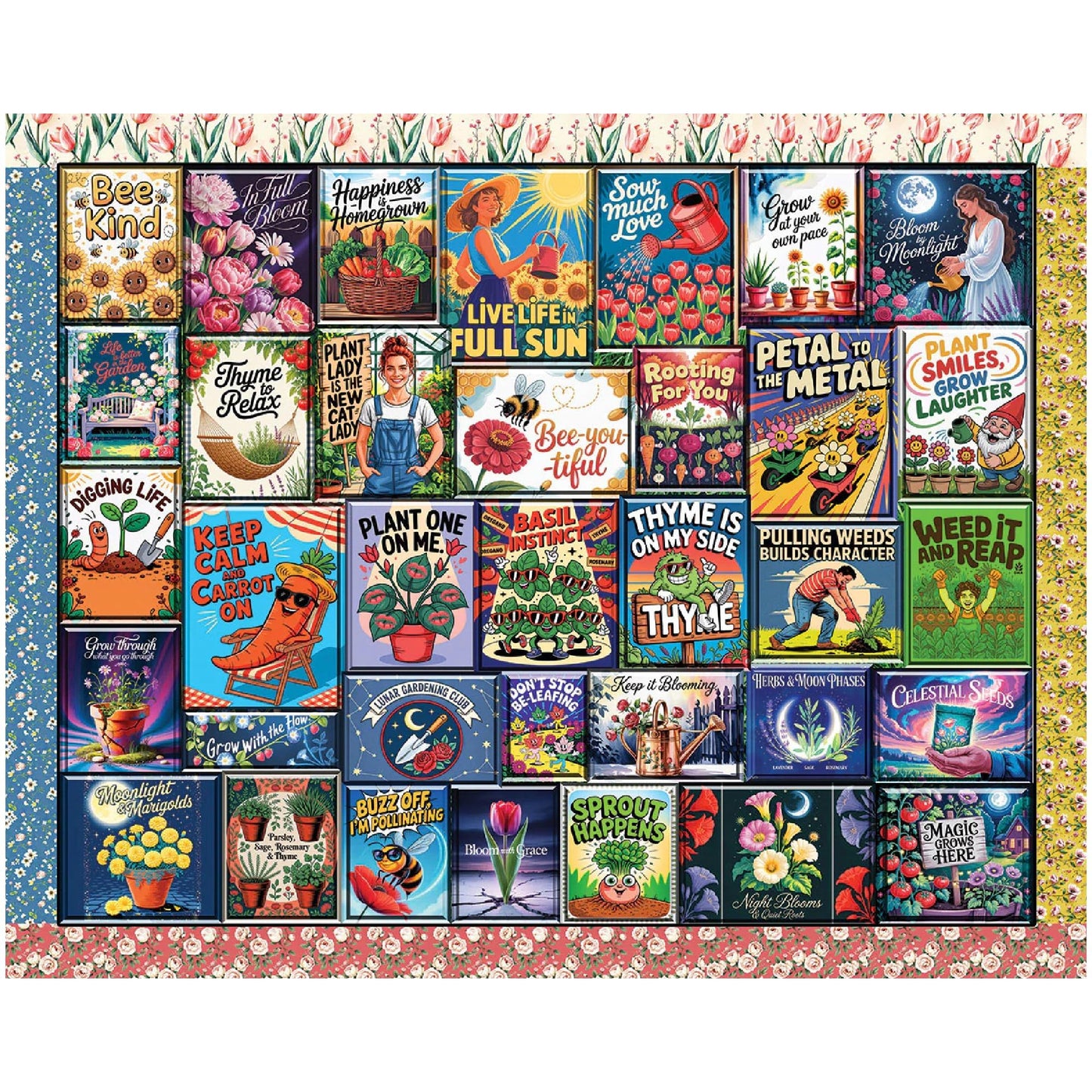 White Mountain 1000 Piece Jigsaw Puzzle, Wisdom from The Garden