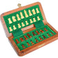 Stonkraft Collectible Folding Wooden Chess Set with Magnetic Crafted Pieces, 7" X 7"