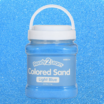 READY 2 LEARN Colored Sand - Light Blue - 2.2 lbs - Play Sand for Kids - Perfect for Arts and Crafts, Sensory Bins, Wedding Decorations and Vase