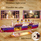Vziimo Titanic 3D Puzzles for Adults, LED Titanic Metal Ship Model Building Kits for Home Desk Decor, 368 Pcs Wooden DIY Arts and Crafts Collection