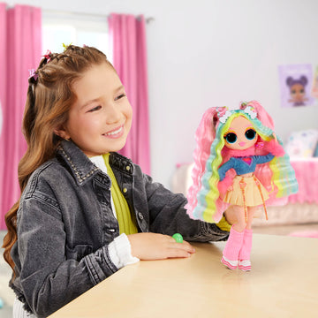 L.O.L. Surprise! OMG Sunshine Color Change Bubblegum DJ Fashion Doll with Color Changing Hair and Fashions and Multiple Surprises - for Kids Ages 4+