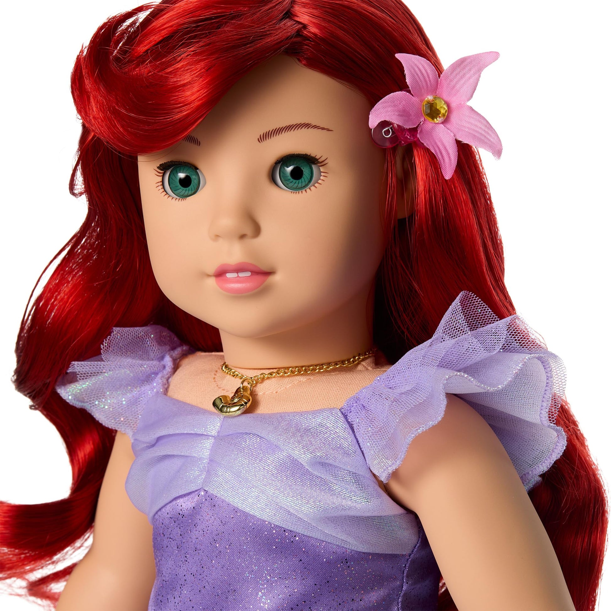 American Girl, Disney, Princess Ariel, 18-inch Doll, Red Wavy Hair, Aqua Eyes, Includes Accessories, Ages 6+