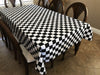 Zen Creative Designs Cotton Blend 2 Inch Checkered Tablecloth/Birthday Party Special Event Table Decor/Race Car Flag Checkerboard Pattern Tablecloth