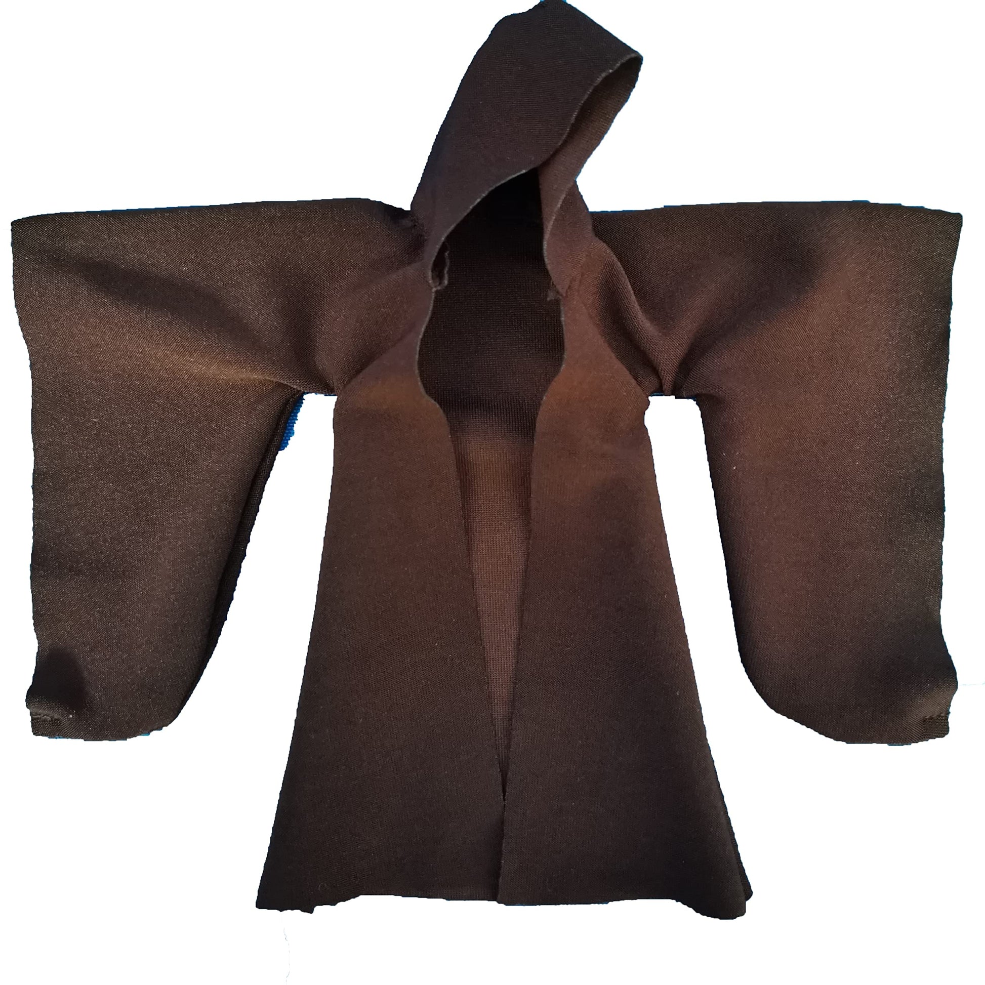 SSbeauty M 1:12 Scale Fabric Cape Robe with Hat for 6" 6 inches Body Doll Action Figure (no Figure) (Brown L Sleeve)
