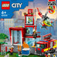 Lego City Fire Station Set 60320 with Garage, Helicopter & Fire Engine Toys Plus Firefighter Minifigures, Emergency Vehicles Playset, Gifts for Kids