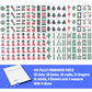 AzulHome Chinese Mahjong Game Set, 144 Large Melamine Mahjong Tiles (1.57'', Ivory) with 4 Dices and One Storage Bag, Complete Traditional Mahjong