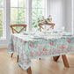 Elrene Home Fashions Spring Summer Vintage Floral Garden Cottage Border Fabric Rectangle Tablecloth, 60"x84"