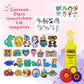 Create Your Own Suncatchers for Window Hanging - 24-Pack Window Glitter Art Suncatcher Kit with 12 Colors - Arts and Crafts for Kids