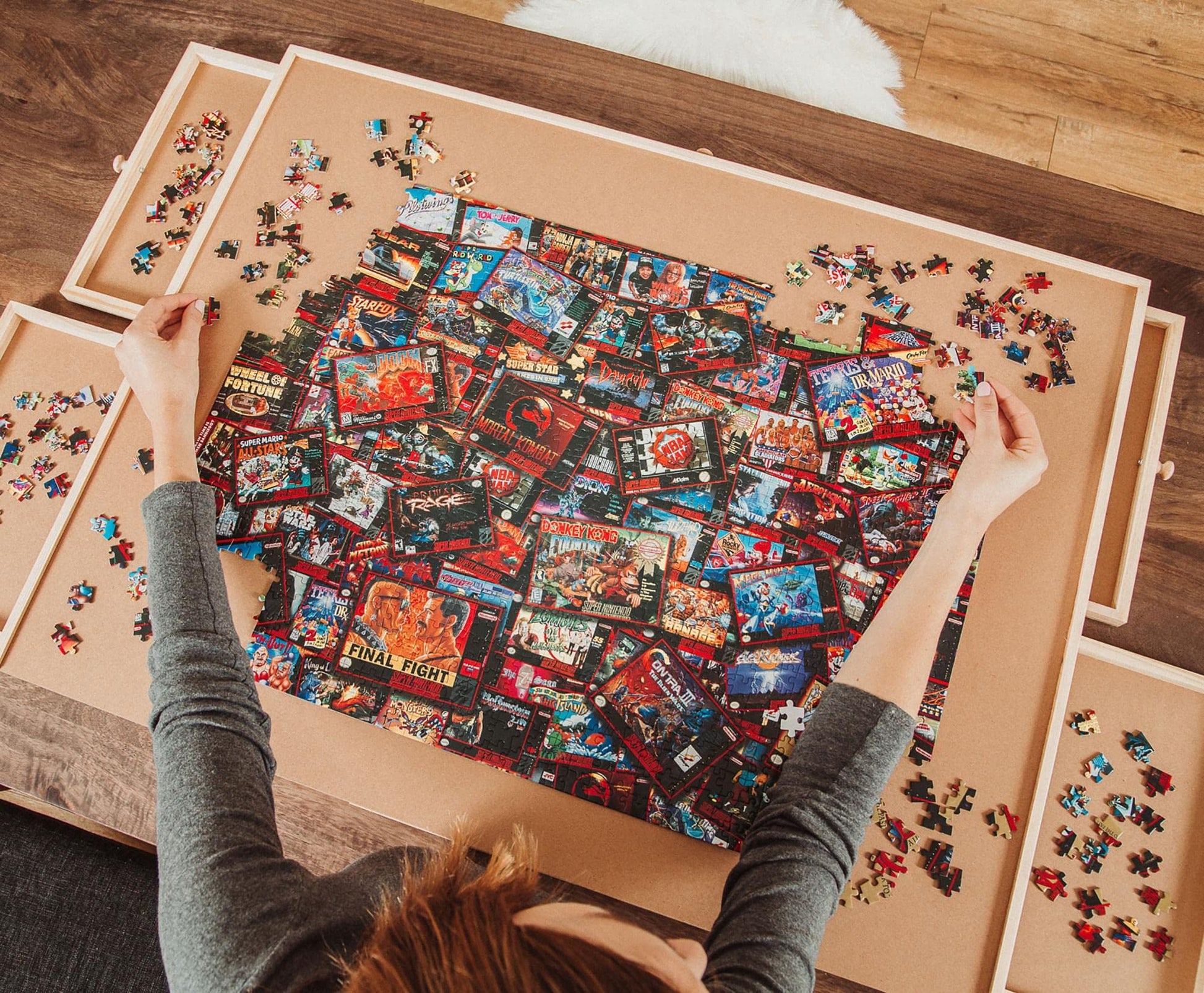 Super Never Ending Showdowns Retro Video Games 1000-Piece Jigsaw Puzzle for Adults, Kids | Interactive Brain Teaser, Educational Toys & Games, Home