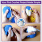 A-URA Learn to Crochet Kit for Beginners Kids and Adults, Premium 4 Animal Pattern Beginner Crochet Kits with Easy Tube Yarn & Step-by-Step Video