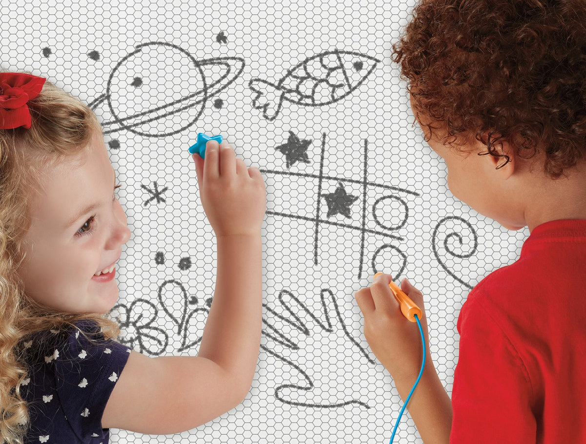 Fisher-Price Doodle Pro Slim - Blue, portable magnetic drawing tablet for mess-free art play for preschool kids ages 3 and up